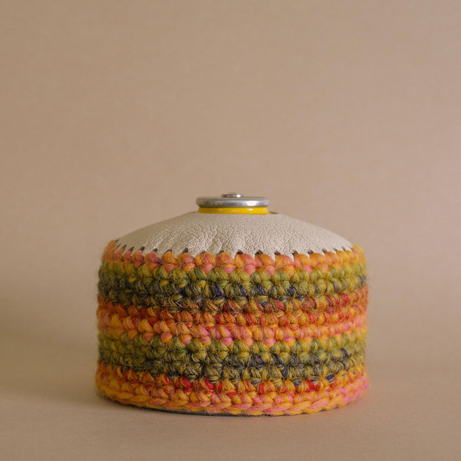 andSeeknit Kit Gas Canister CoverMulti Orange